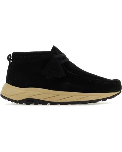 Clarks Suede Wallabee Eden Ankle Boots - Black