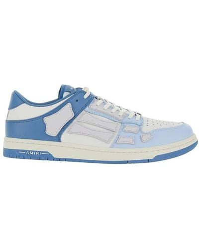Amiri Skel Top Low Light And Bi-Color Trainers With Skeleton Patch - Blue