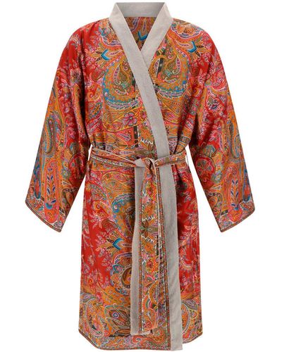 Etro Kimono Bathrobe - Red