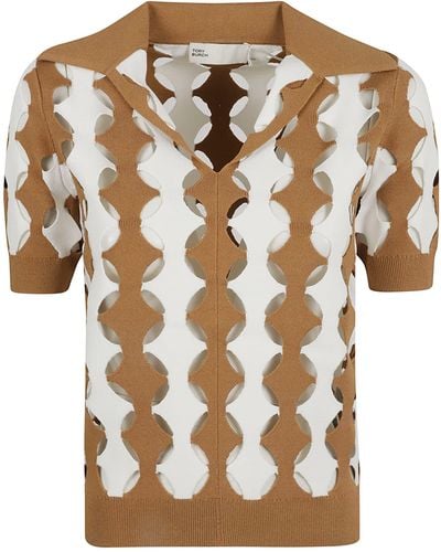 Tory Burch Cut-out Polo Shirt - Multicolor