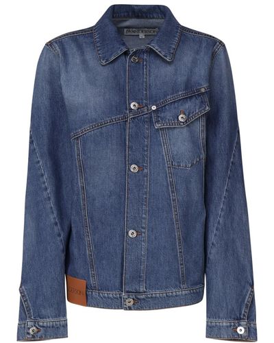 JW Anderson Denim Jacket With Logo - Blue