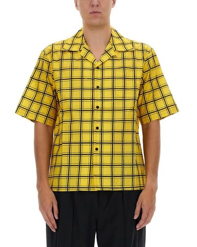 Marni Check Print Shirt - Yellow