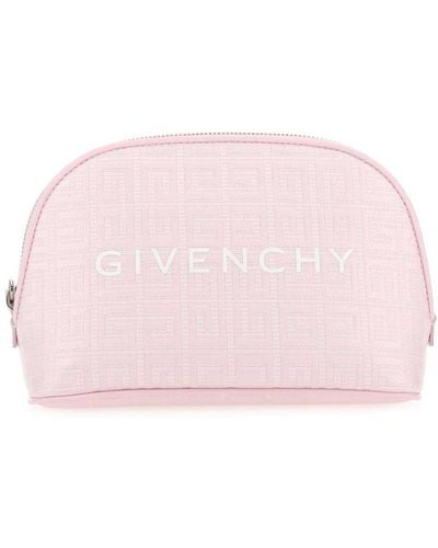 Givenchy Logo-Embossed Zip Around Beauty Case - Pink
