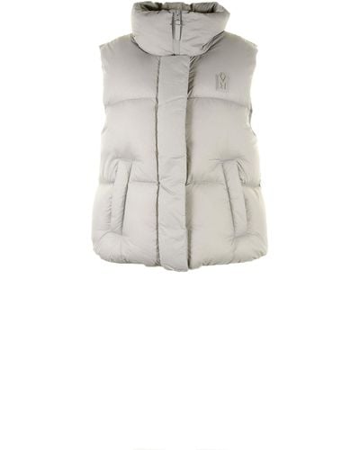 Mackage Gray Quilted Naki Vest - White