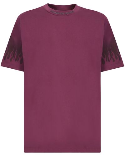 Vision Of Super Wine Negative Flames T-Shirt - Purple