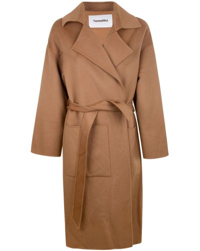 Nanushka Oversized Robe Coat - Natural