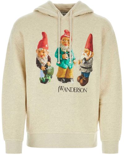 JW Anderson Melange Sand Cotton Sweatshirt - Natural