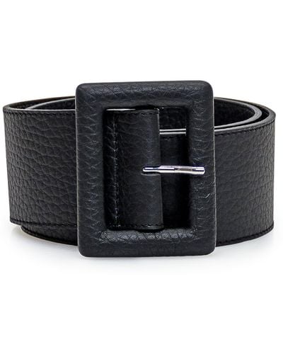 Orciani Leather High Belt - Black
