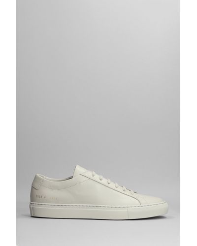 Common Projects Original Achilles Sneakers In Beige Leather - Gray