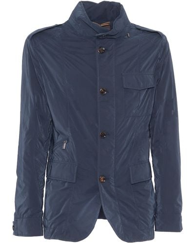 Moorer Porto Coat - Blue