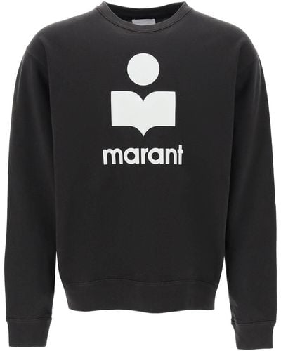 Isabel Marant Mikoy Flocked Logo Sweatshirt - Black