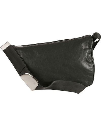 Burberry Shield Messenger Shoulder Bag - Black