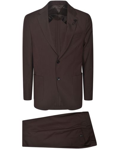 Lardini Patched Pocket Regular Plain Suit - Multicolour