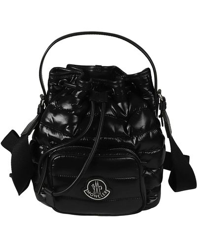 Moncler Kilia Quilted Nylon Bucket Bag - Black