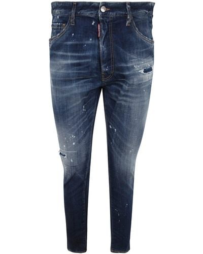 DSquared² Skater Mid-rise Skinny Jeans - Blue