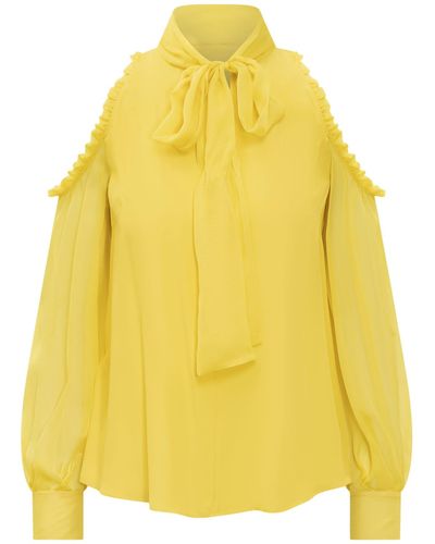 Pinko Gamay Crepe Blouse - Yellow