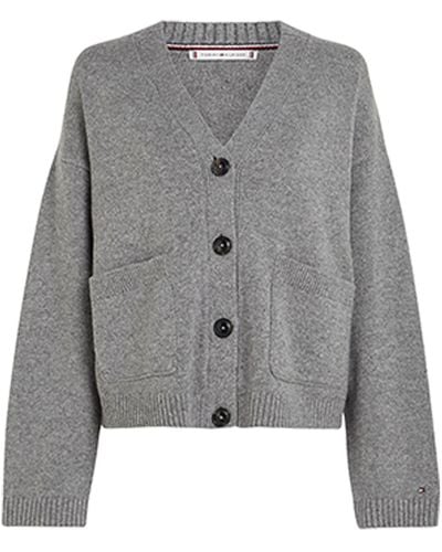 Tommy Hilfiger Gray Cardigan With Buttons