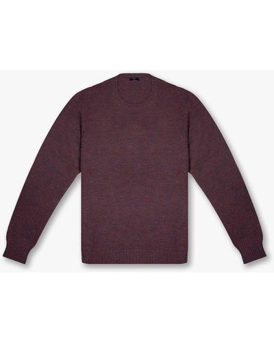 Larusmiani Crew Neck Sweater La Cabane Sweater - Purple