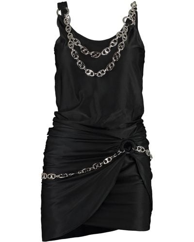 Rabanne Dress With Chains - Black