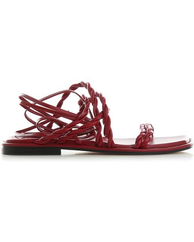Stuart Weitzman Calypso Gladiator Sandals - Red