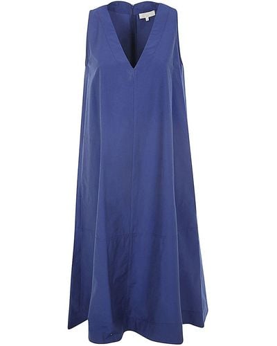 Antonelli Melania Sleeveless V Neck Dress - Blue