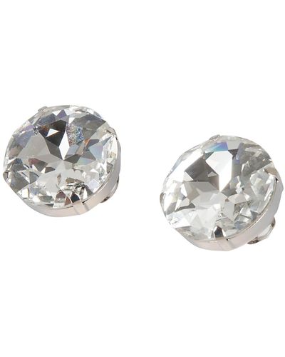 Alessandra Rich Diamond Embellished Earrings - Metallic