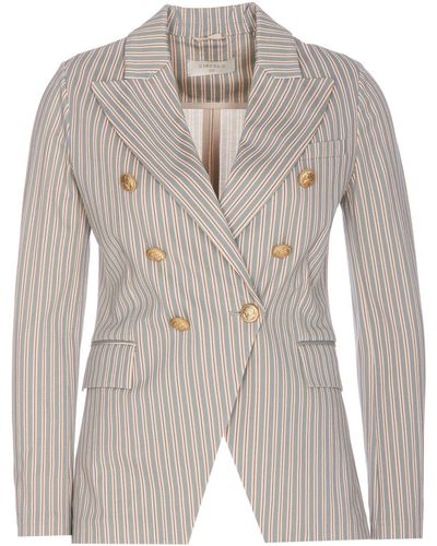 Circolo 1901 Double Breasted Buttons Jacket - White