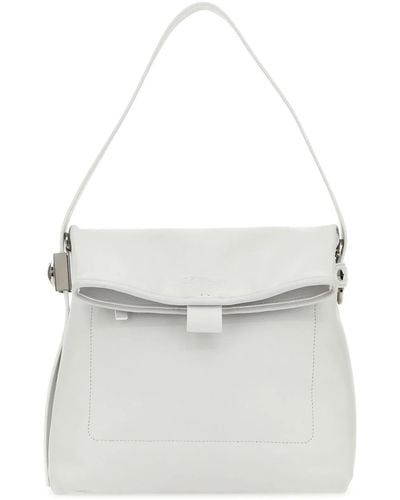 Off-White c/o Virgil Abloh White Leather Booster Shoulder Bag