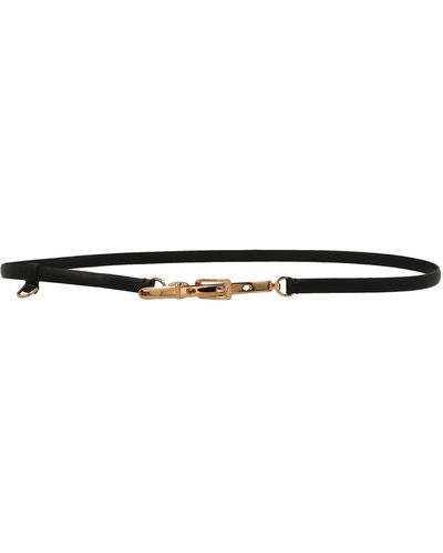 Etro Thin Leather Belt - Black