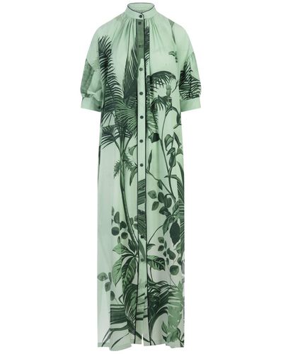 F.R.S For Restless Sleepers Flowers Mete Long Dress - Green