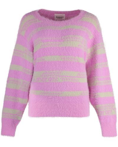 Isabel Marant Orson Printed Crew-neck Sweater - Pink