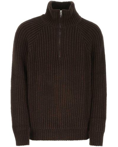Etudes Studio Chocolate Wool Blend Sweater - Black
