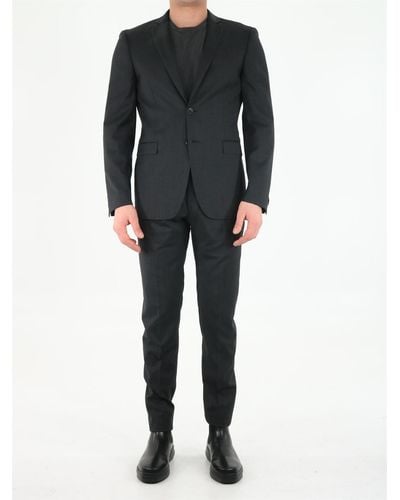 Tonello Wool Suit - Black