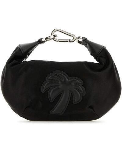 Palm Angels Black Fabric Big Palm Handbag