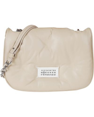 Maison Margiela Glam Slam Quilted Padded Messenger Bag - Natural