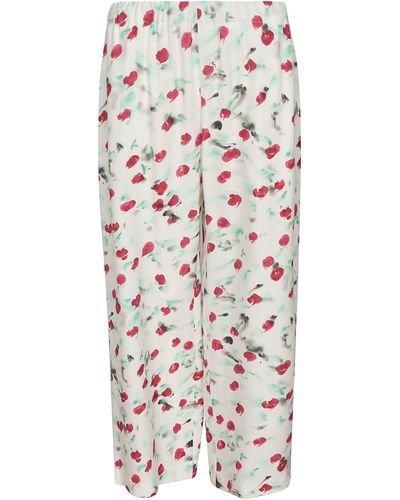Marni Printed Loose Fit Trousers - White