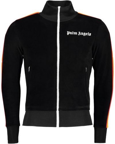 Palm Angels Chenille Full-zip Sweatshirt - Black