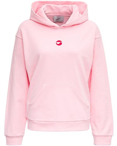 Coperni Pink Jersey Hoodie With Logo Print