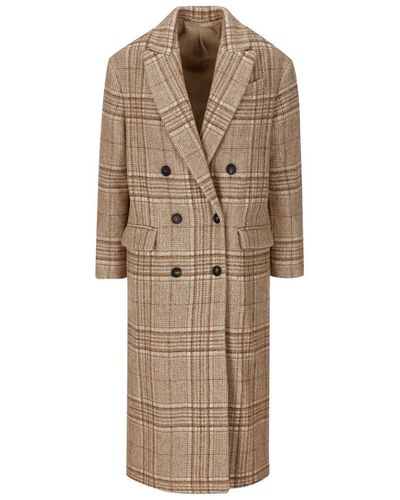 Brunello Cucinelli Double-breasted Wool-blend Coat - Natural
