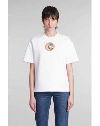 Area T-shirt In White Rayon