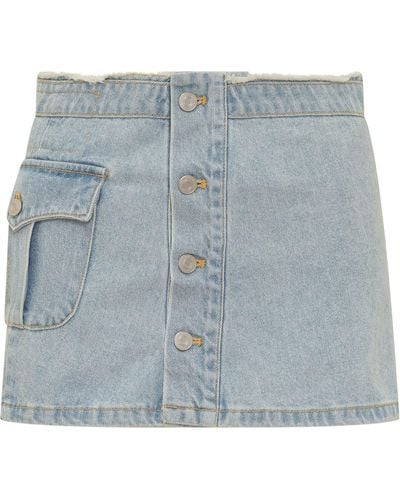 ANDERSSON BELL Apron Mini Skirt - Blue