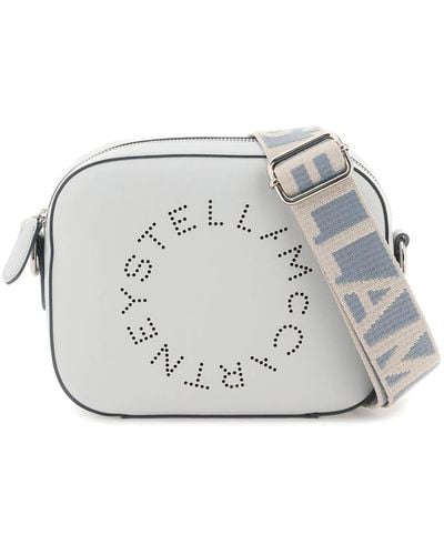 Stella McCartney Camera Bag With Perforated Stella Logo - Gray