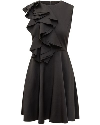 Rochas Dress With Drapery - Black