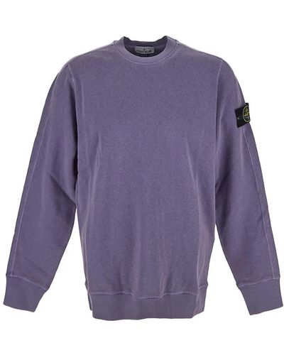 Stone Island Logo Sweatshirt - Purple