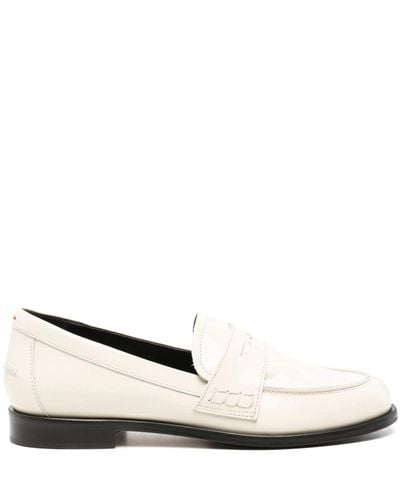 Aeyde Oscar Patent-leather Loafers - Natural