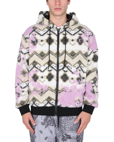 MSGM Fleece Sherpa Jacket - Multicolor