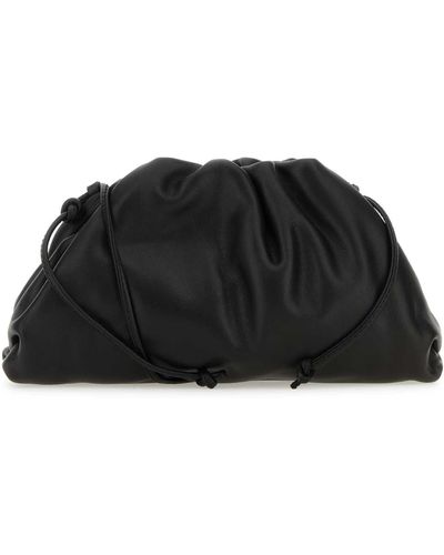 Bottega Veneta Nappa Leather Mini Pouch Clutch - Black
