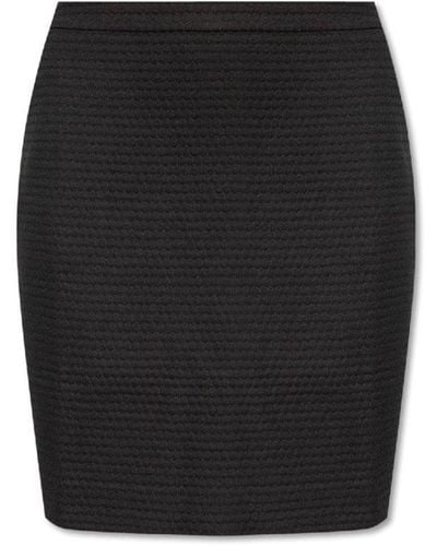 Emporio Armani Textured Skirt - Black