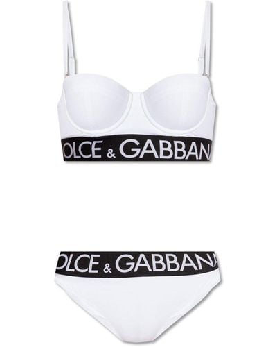 Dolce & Gabbana Reversible Bikini - White