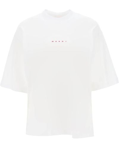 Marni T Shirt With Logo Print - White